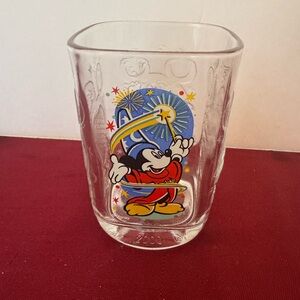 Fantasia Sorcerer Mickey Disney Glass Tumbler  McDonald's 2000 Epcot